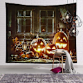 Pikkukuva 4 / 4: Tapestry-kurpitsapumppu Halloween-matto Koti Sisustus Yökuu Hippi Tapestry Seinävaate Katto Sisustus-12 150 * 150, Lyhyt Plussi