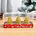 Miniatyrbild 5 av 5: 1 Ask Julgranar Tomte Snögubbe Multifunktionella Målade Tallkottar Dekorationer Ljus Julhantverk Presenter (F)