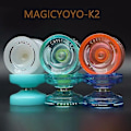 Miniatyrbilde 3 av 5: YoYo - Magisk leketøy YoYo K2, Transparent, Fargerik, For gutter, Klassisk, Barndom, Ball, For nybegynnere (Transparent Blå)