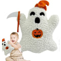 Miniatyrbilde 3 av 5: Spøkelsesplysjepute | Spøkelsesdekorative plysjputer - Søt spøkelsesplysjepute, myke hvite spøkelsesutstoppede plysjleker Halloween morsom romdekor