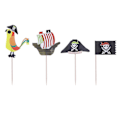 Miniatyrbillede 1 af 2: 40 stk Frugtkage Toppers Pirat Tema Fest Dekoration Kageindsæt Til Fødselsdag Halloween Fest
