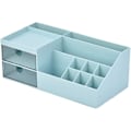 Miniatyrbillede 1 af 5: Skrivebords Opbevaringsboks, Makeup Organizer, Skrivebords Skuffe Organizer, Badeværelsesbord Eller Kommode - Blå