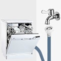 Miniatyrbild 5 av 5: Tvättmaskin inloppsslang, diskmaskin slangförlängning, 3/4 tum kil, universell inloppsslang 3m