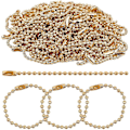 Miniatyrbilde 1 av 5: 100 stk 100 mm lange gullperle-koblingslåser 2,4 mm diameter kjedeperler gave