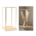 Miniatyrbillede 3 af 5: Glasmontre Dekorativ Kuboid Antik Kunstværk Vitrine, M