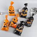 Miniatyrbild 4 av 5: 120 st Halloween-godispåsar, Pumpa Cellofanpåsar med Snören Orange och Svarta Påsar för Halloweenfest, Godis, Godis, Kex, Presenter
