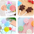 Miniatyrbillede 3 af 4: Silikone Chokolade Lollipop Form Med 6 Huller, Dobbelt Hjerte, Stjerne, Lille Blomst