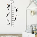 Miniatyrbild 2 av 5: En uppsättning väggdekaler för mätning av basketbollshöjd