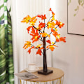 Miniatyrbild 3 av 5: Höstlövslampa med lönnlöv Justerbar Ljusupplyst Pumpa Lönnlövlampa Tacksägelse Skörd Halloween Jul Skrivbordsdekoration (C)
