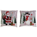 Miniatyrbild 1 av 3: Kudde DKD Home Decor Jul Multifärgad Polyester 40 x 10 x 40 cm (2 stycken)