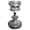 Miniatyrbillede 1 af 5: Udskæring Stempel Skull Face Skulptur Resin Art Figur Kreative Håndlavede Hoved Statue Kunstværk Hjem