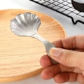 Miniatyrbilde 5 av 5: 2 stk. rustfritt stål kaffeskje teskje kreativt skjellformet kaffeskje for kaffebønne te sukker mel suppe