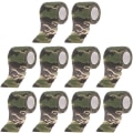 Miniatyrbilde 1 av 5: 10 stykker kamuflasjetape selvklebende bandasjer utendørs elastisk stoffbeskyttende kamuflasjetape for militærjakt
