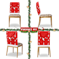 Miniatyrbild 3 av 4: 4-pack Stora Julstolsöverdrag, Mjuka Tomteluvor Stolsöverdrag, Julmatstolsöverdrag, Julstolsöverdrag för Hem, Kök, Matrum Dekoration