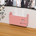 Miniatyrbillede 4 af 5: Trådløs Wifi Router Hylde Opbevaringsboks, Væghængt Abs Plastik Organizer Box, Kabel Strøm Beslag Organizer Box