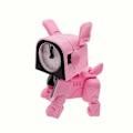 Miniatyrbild 1 av 5: Föränderlig Robotväckarklocka Ny Kreativ Barnleksak för Studenter Elektronisk Tyst Liten Väckarklocka (Rosa)
