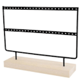 Miniatyrbillede 2 af 5: 46 hullers metal smykkeholder øreringe halskæde display stativ bøjle opbevaring organizer sort