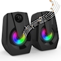 Miniatyrbillede 1 af 3: Computerhøjttalere, Stereo 2.0 USB Multimedia Højttaler med LED/volumen