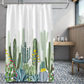 Miniatyrbild 1 av 5: Vattentät mögelbeständig duschdraperi med växtmönster, duschdraperi för badrum, 180 x 180 cm
