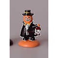 Miniatyrbild 2 av 5: Halloween-figurer i miniatyrformat, pumpa, dekorationer, prydnader, dockhustillbehör, Halloween-festpresenter, påfyllning till påsar (3 st, flerfärgade)