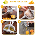 Miniatyrbillede 2 af 3: Citronpresser, Manuel Frugtpresser, Robust Frugtpresser Håndpres