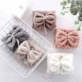 Miniatyrbillede 3 af 4: Sæt med 4 hængende håndklæder med butterfly, koralfløjl mikrofiber hængende løkker, søde super bløde absorberende håndklæder til køkken, badeværelse