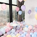 Miniatyrbild 1 av 5: Flerfärgade ballonger, 100-pack uppblåsbara ballonger för födelsedagsfester, bröllop