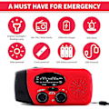 Miniatyrbillede 1 af 3: Crank Solar Radio - 13 FM AM SW Modtager Crank Dynamo Radio