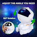 Miniatyrbild 5 av 5: 1pc Astronaut Stjärnhimmel Projektorlampa Kosmonaut Atmosfär Nattljus Plast Rymdman Laser Nebula Ljus Med Ryggsäck Knapp Display Fjärrkontroll