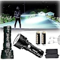 Miniatyrbillede 1 af 5: 30.000-100.000 Lumen Højtydende Vandafvisende LED Lommelygte Super Lys, 3 Tilstande Mest Kraftfuld 50W XLM-P70 LED USB Genopladelig Lommelygte