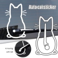 Miniatyrbild 2 av 5: Leende katt bilsticker, reflekterande katt bakre fönster torkarbilsticker