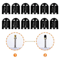 Miniatyrbilde 5 av 5: 6 stk Presta Ventiladaptere, Konverter Presta til Schrader Adapter for Sykkel, Pump Opp Dekk Ved Hjelp av Standard