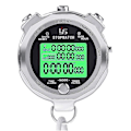 Miniatyrbillede 1 af 5: Digital Stopur Metal Stopur Timer Med Baggrundsbelysning Multi Lap Hukommelse