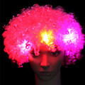 Pikkukuva 2 / 5: Halloween Värikäs Led-Valo Afro Kiharainen Klovni Peruukki Cosplay Välkkyvä Loiste Explotion Aaltoileva Hiukset Hauska Sirkus Karnevaali Par