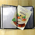 Miniatyrbillede 3 af 3: Transparent restaurant menu cover for A4 size Book style Cafe Bar 10 pages 20 View
