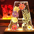 Miniatyrbillede 3 af 5: 6 tommer store bogstavforme store bogstaver harpiks silikoneform DIY epoxyharpiksforme fødselsdagsfest bryllup hjem dekoration LED-håndværk
