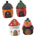 Miniatyrbillede 1 af 5: 4 stk. Mikrolandskab Landskabsskrivbord Topper Terrarium Tilbehør Planter Dekoration Mini Svampe Figurer Fe Hjem