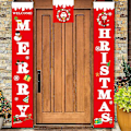 Miniatyrbild 4 av 5: God Jul-banderoller, 3 stycken julhängande skyltar och veranda-banderoller, hängande juldekorationer för semesterhem inomhus utomhus veranda vägg