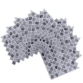 Pikkukuva 4 / 5: Laatat 30x30cm, 1 kpl 3D-liimaseinälaatat itseliimautuvat backsplash-laatat keittiön seinätarrat liimalaatat kylpyhuoneen seinäpeite - Damask Gray