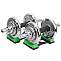 Miniatyrbild 3 av 5: 1 par hantelhållare matta förvaringsram stativ golvskydd hållare fitnessutrustning S