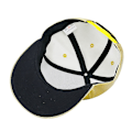 Miniatyrbillede 4 af 5: Unisex Button Back Cap, Justerbar Hip Hop Flat Brim Baseball Cap golden