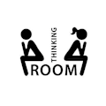 Pikkukuva 1 / 5: 10*7cm itseliimautuva - seinämaalaus - WC - pesuhuone - kylpyhuone - WC - viihdehauska kylpyhuoneen oven tarra - kodin sisustus pieni WC-kyltti irrotettavat seinätarrat