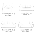 Miniatyrbild 5 av 5: 1, 2, 3 & 4 Soffa Sofföverdrag Stretch Överdrag Elastiskt Tyg Soffskydd Passform