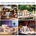 Miniatyrbillede 5 af 5: Retro Bar Bordlampe LED Genopladelig Skrivebordslampe Stue Dekoration Lampe Camping Luces Soveværelse Kaffe Dekoration Chambre Nattelys, MINI guld
