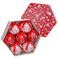 Miniatyrbild 2 av 2: Julgranskulor Vita Röda Pappers Polyfoam Snögubbe 7,5 x 7,5 x 7,5 cm (7 stycken)