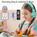 Pikkukuva 4 / 5: Syntymäpäivälahjat 6-15-vuotiaille tytöille ja pojille, Bluetooth-langaton karaoke-mikrofoni, juhlahälytys teini-ikäisille pojille ja tytöille, lelut 4-12-vuotiaille