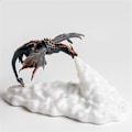 Miniatyrbillede 2 af 5: 3D ildsprøjtende natlys drage, 3D-print flamme dinosaur lampe stemningslys USB genopladelig, til stue soveværelse indretning festival børns gave