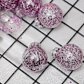 Miniatyrbild 3 av 5: Julgranspynt 30 rosa julgranspynt, husdjursäker material diameter är 60mm/2.3
