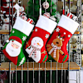 Miniatyrbild 4 av 4: Julstrumpor, 3D Tomte Julstrumpor Present Till Juldekorationer Familj Semester Grön Banban
