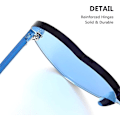 Miniatyrbillede 4 af 5: Oversized Rimless Solbriller All-in-One Hjertebriller Farvede Solbriller